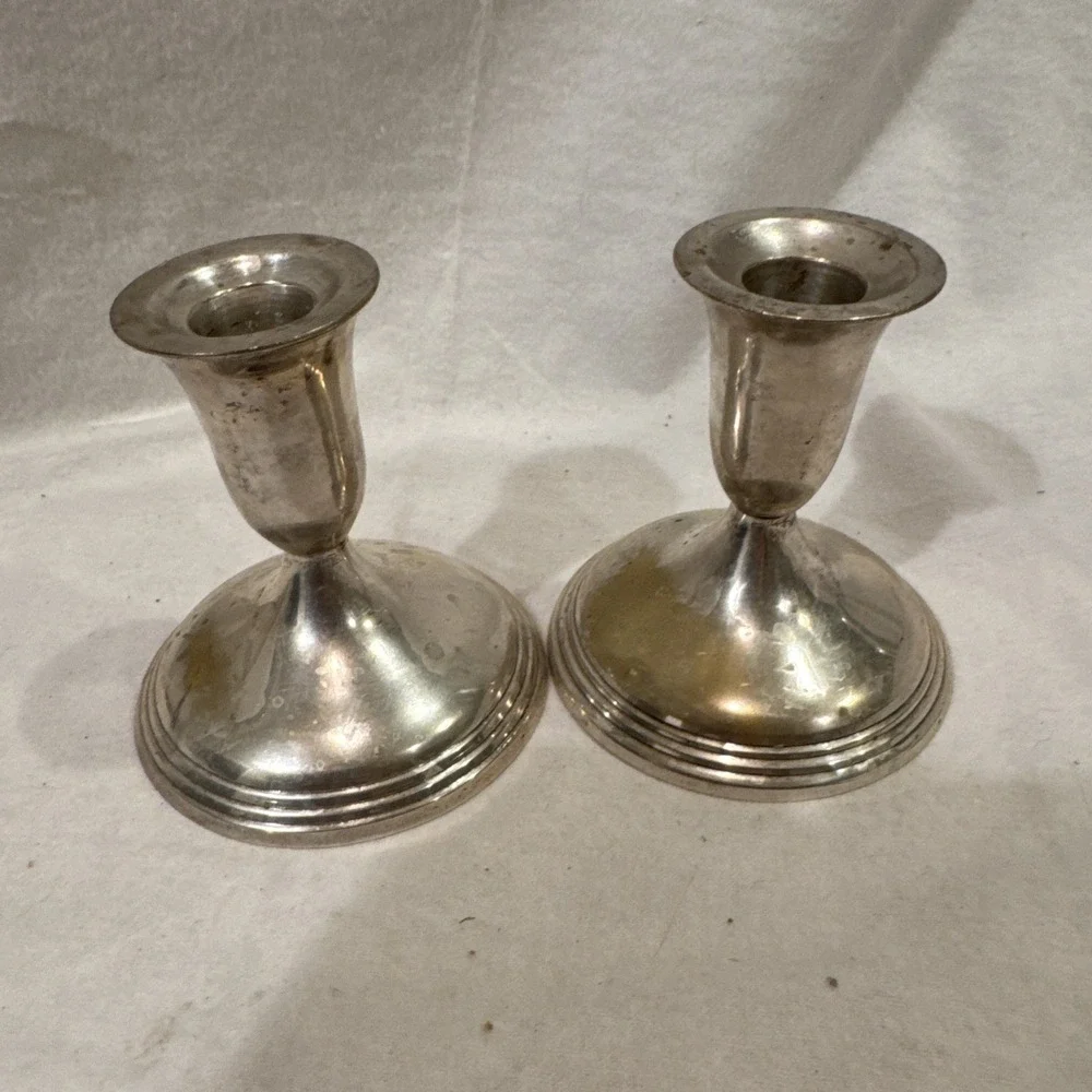 Leonard Silver Plated Candle Holders 4